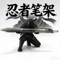鲸意 创意3D打印忍者笔架桌面摆件  2个装