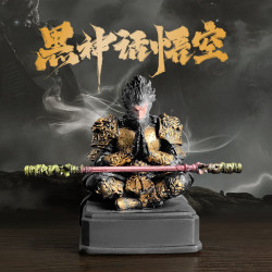 鲸意 黑神话悟空大圣摆件 送金箍棒