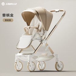 coballe 可坐可躺轻便折叠 婴儿推车  香槟金