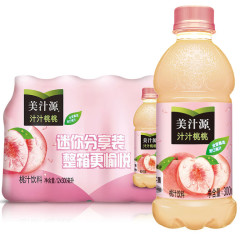 可口可乐 美汁源桃汁饮料300ml*12瓶混合装饮料整箱汁
