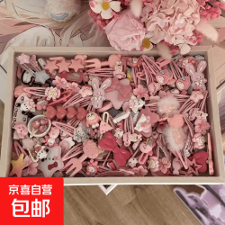 京东 发夹可爱发卡20套装甜美少女刘海夹日系卡通头饰小众爆款 粉色发夹款式随机