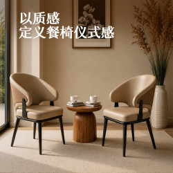格米森梵现代极简设计师款餐椅轻奢久坐不累靠背椅家用酒店餐厅接待洽谈椅
