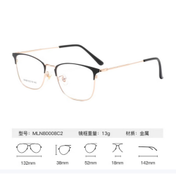 万新 主流防蓝光1.67-1.74折射率*2片+钛框 900度内
