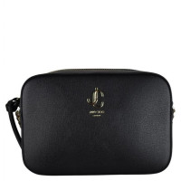 JIMMY CHOO |Jimmy Choo shoulder bag in black leather 吉米秀 黑色真皮相机包。