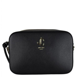 JIMMY CHOO |Jimmy Choo shoulder bag in black leather 吉米秀 黑色真皮相机包。