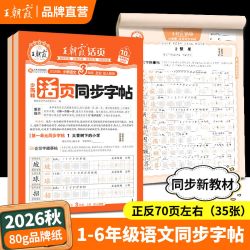 王朝霞同步练字帖2026秋上册字帖专项练一二三四五六年级每日一练小学生专用楷体字帖课本生字同步练易错字描摹贴提升卷面分字帖本
