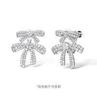 HEFANG Jewelry 何方珠宝 双层蝴蝶结 耳钉