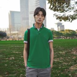 TOMMY HILFIGER 26春夏男珠地棉商务纯色短袖T恤POLO