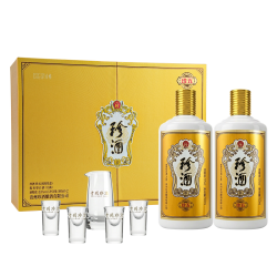 珍酒 珍五 酱香型白酒 53度500ml*2瓶礼盒装 礼送佳选