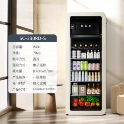 哈士奇 冰吧家用透明客厅小型冷藏冷冻饮料冰箱保鲜办公室