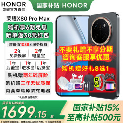 荣耀 X80 Pro Max 11000mAh大电池 玄甲黑 8GB+256GB 5G手机