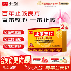 特一 [特一]止咳宝片 0.35g*48片 2盒装 咳嗽止咳药 止咳平喘祛痰宣肺止咳嗽 外感风寒咳嗽 痰多