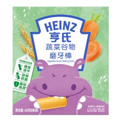 亨氏 儿童磨牙棒米饼零食牛奶谷物味护龈磨牙棒64g