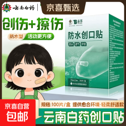 云南白药泰邦 创口贴医用创可贴100片/盒防水透气割伤止血小伤口包扎 防水透气创口贴100片 1盒装