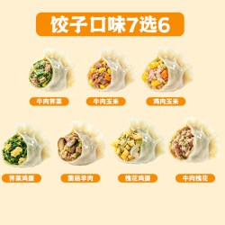 邯雪 清真水饺牛肉荠菜玉米菌菇槐花鸡蛋可蒸煎360g/袋