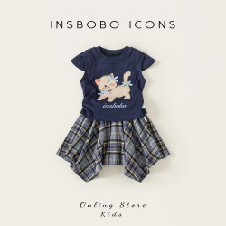 insbobo 女童秋套装儿童衣服2026秋季新款女宝宝裙子套装巨好看小女孩夏装