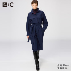 优衣库 棉质立领连衣裙女装合作款裙子488693 69 藏青色 M