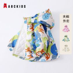 ABCKIDS 儿童风衣夹棉外套秋冬新款中大童男女通用风衣防寒外套潮