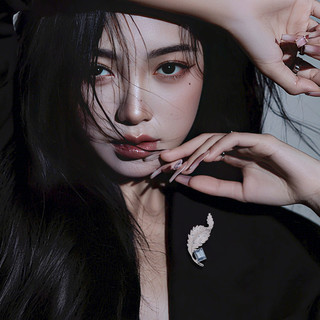 Qlady 羽毛造型 胸针