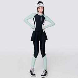 佑游 泳衣女款分体保守高级感遮肉显瘦长袖长裤温泉冲浪游泳衣女士