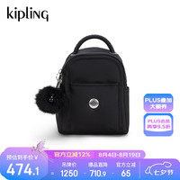 kipling 凯浦林2026新款春夏通勤实用大容量双肩背包ELEKA七夕情人节礼物柔和黑
