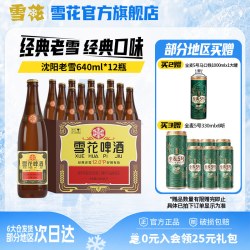 雪花 BEER 雪花 SNOWBEER BEER BEER 老雪 浓色醇香啤酒 640ml*12瓶