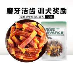 耐威克 狗零食 鸭肉缠红薯条磨牙棒