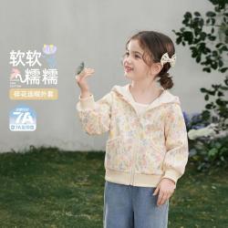 jellybaby 法式满印连帽针织外套