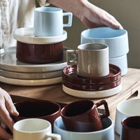 Nordic Nest 瑞典Scandi Living Taper堆感系列纯色餐具套装瓷器碗盘子马克杯