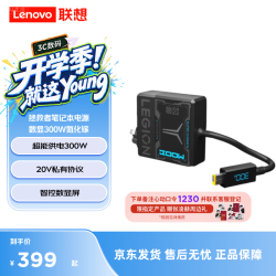 联想 拯救者电源245W/300w氮化镓 笔记本电源适配器 多设备兼容电脑充电器 拯救者C300W适配器-黑