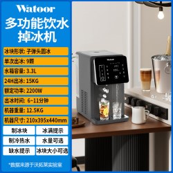 Watoor 小型家用商用多功能制冰机冷水热水冰块三合一饮水掉冰机器