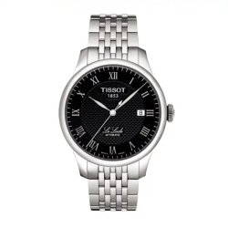 TISSOT 中古99新天梭1853/经典力洛克/39.3mm/黑盘钢带/男士手表