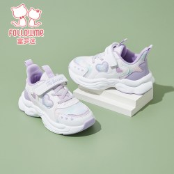 富罗迷 儿童运动鞋女童鞋子春季新款轻便好看青少年女孩透气跑步鞋