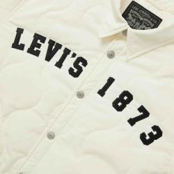 Levi's 李维斯情侣同款字母印花翻领宽松美式复古休闲时尚夹棉外套