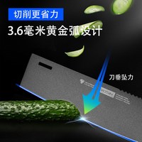 沃生 厨房菜刀家用小菜刀女士专用锋利切肉切片刀厨师专用刀具