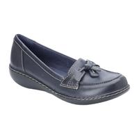 Clarks Ashland Bubble 真皮圆头平底乐福鞋 Navy 41码 宽版