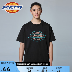 Dickies DK0A88DY 经典大LOGO印花 黑色 L 短袖T恤