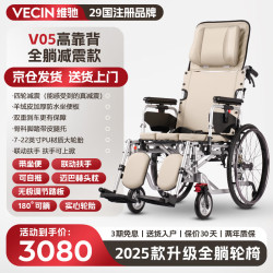 老人带坐便轮椅折叠轻便手推车洗澡残疾人护理瘫痪专用多功能减震 0