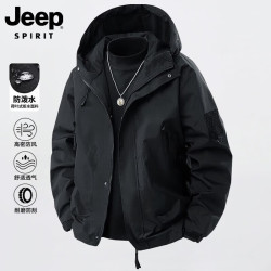JEEP SPIRIT 男士冲锋衣 黑色 XL