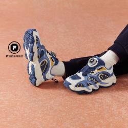 FILA 火焰 男小童（26-32）童鞋儿童旋钮扣 舒适 轻便 复古 跑鞋