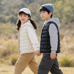 雪中飞 2026秋新款男女童装经典版型羽绒马甲背心百搭内搭外穿