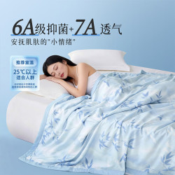 水星家纺 集团出品 百丽丝100%蚕丝空调被子 A类可水洗 200cm×230cm