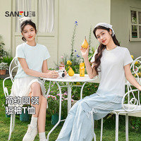 三福 休闲基础圆领上衣女