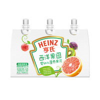 亨氏 超金系列 果泥 3段 西洋果园套装 苹果西梅味+苹果西柚味+苹果猕猴桃味 78g*3袋
