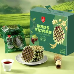 丹夫 营养 抹茶巧克力华夫饼