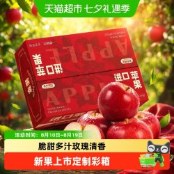 好鲜市集 新西兰进口红玫瑰苹果彩箱送礼整箱应当季新鲜水果