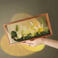 唯忆 永生花桌面双面相框礼盒 花漾时光
