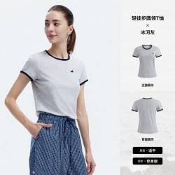 navigare 小帆船紫色正肩圆领短袖T恤女士