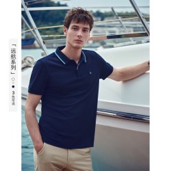 navigare 小帆船休闲短袖POLO衫夏季男士新款翻领T恤