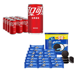 可口可乐 碳酸饮料 200ml*12罐 迷你摩登罐 + 奥利奥（Oreo）原味夹心饼干